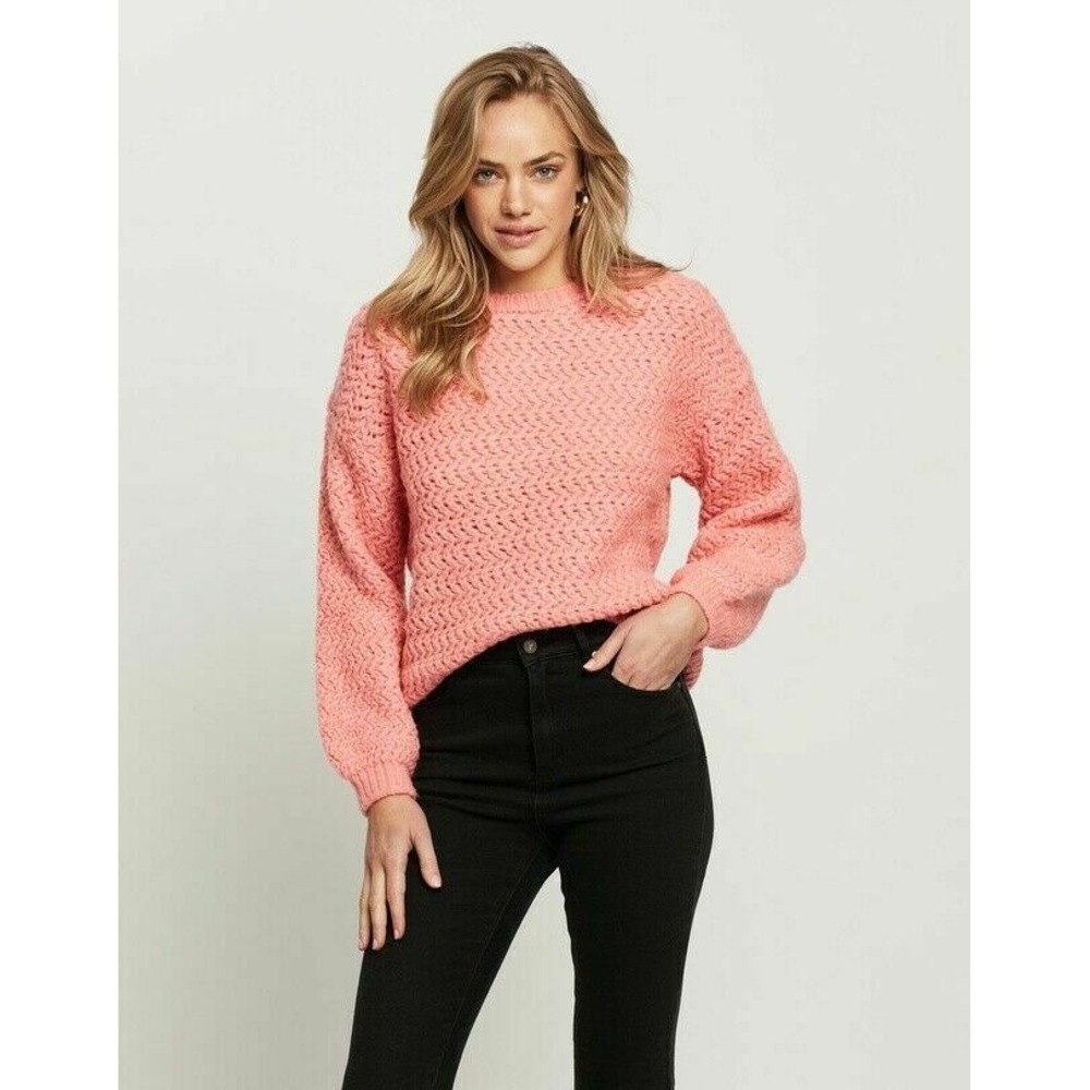 NWOT‎ Vero Moda Women's Pink Pullover Sweater Chunky Knit Size Small S